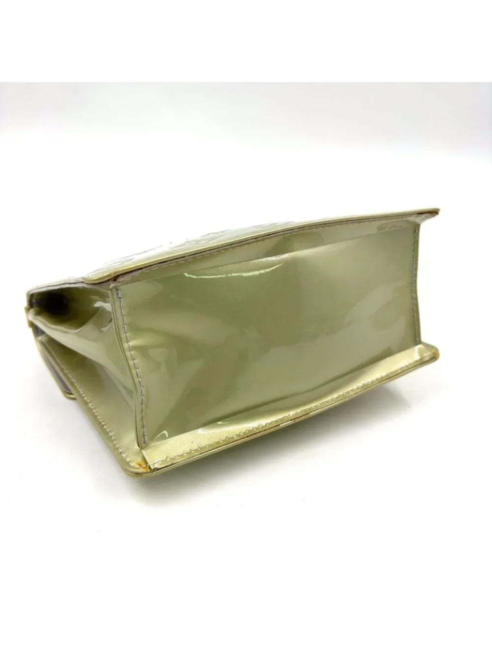 Louis Vuitton Spring Street Monogram Vernis Gri Leather Enamel Light Green